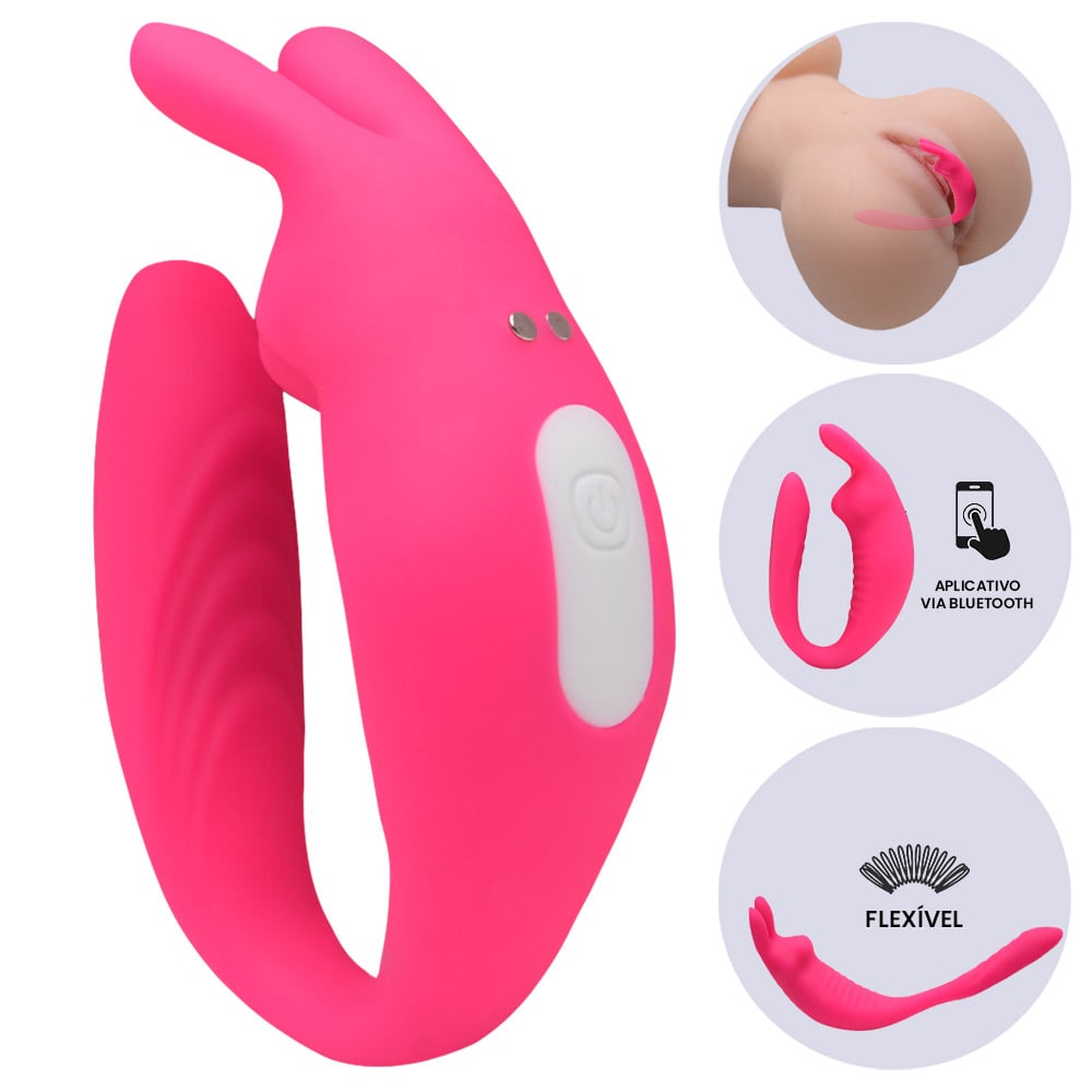 Vibrador de casal Hera recarregável com app 9 modos vibração 2 Vibrador de casal Hera recarregável com app 9 modos vibração - Imagem 2