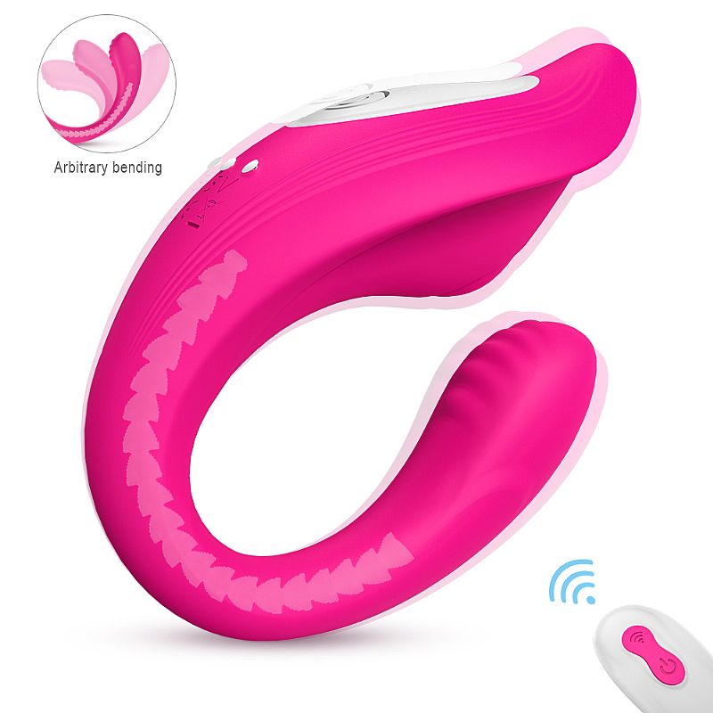 Vibrador de casal recarregável ribbon pro com controle S - hande 1 Vibrador de casal recarregável ribbon pro com controle S - hande
