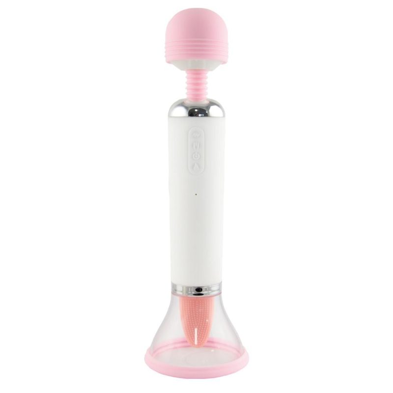 Luxury lambe lambe Rosa - Sugador e estimulador de clitóris com vibração, sucção, língua e aquecimento - Imagem 2