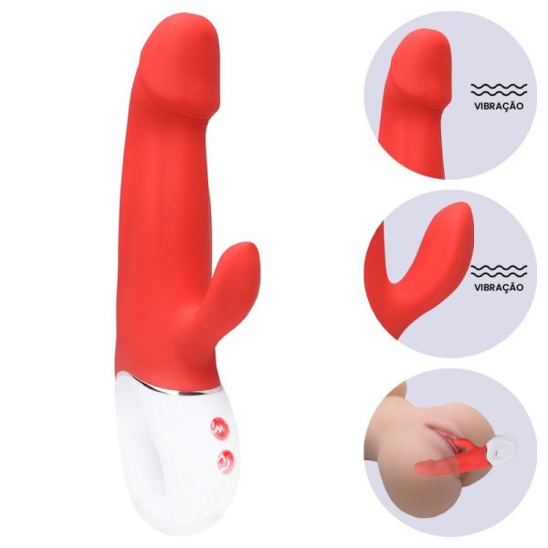 S-hande Wave - Vibrador rabbit em silicone com glande definida, recarregável com 9 modos de vibração - Imagem 7
