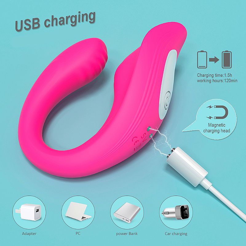 Massageador de Casal Recarregável Ribbon Pro S - Hande Pink 5 Massageador de Casal Recarregável Ribbon Pro S - Hande Pink - Imagem 5