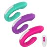 Vibrador de Casal Recarregável anatômico e flexível em silicone com controle remoto