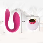 Vibrador de casal com Pulsação com 5 Modos de Pulsação e 8 modos de vibração - Imagem 4
