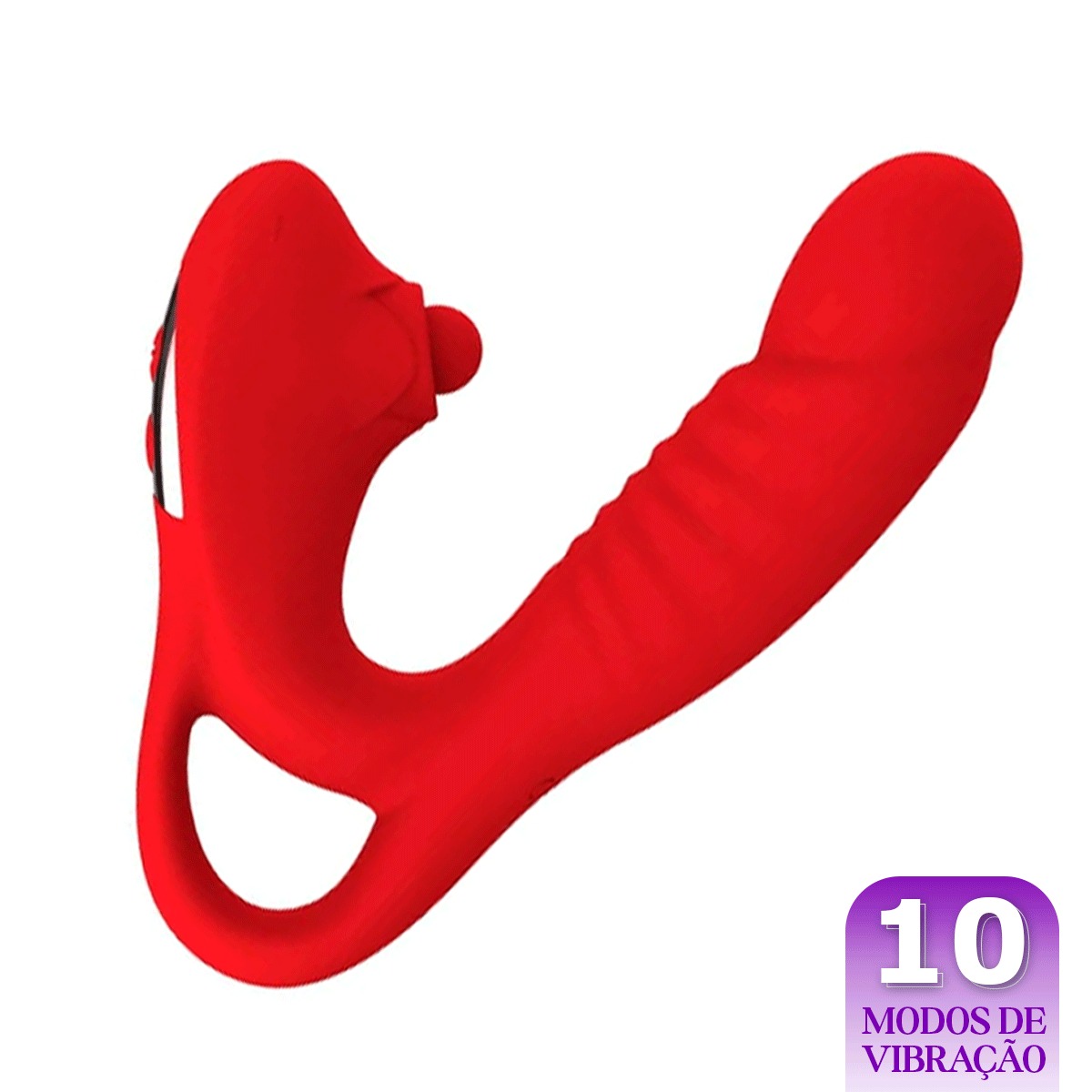 Vibrador Penetrável com Bolinha Estimuladora de Clitóris e Alça 3 Vibrador Penetrável com Bolinha Estimuladora de Clitóris e Alça - Imagem 3