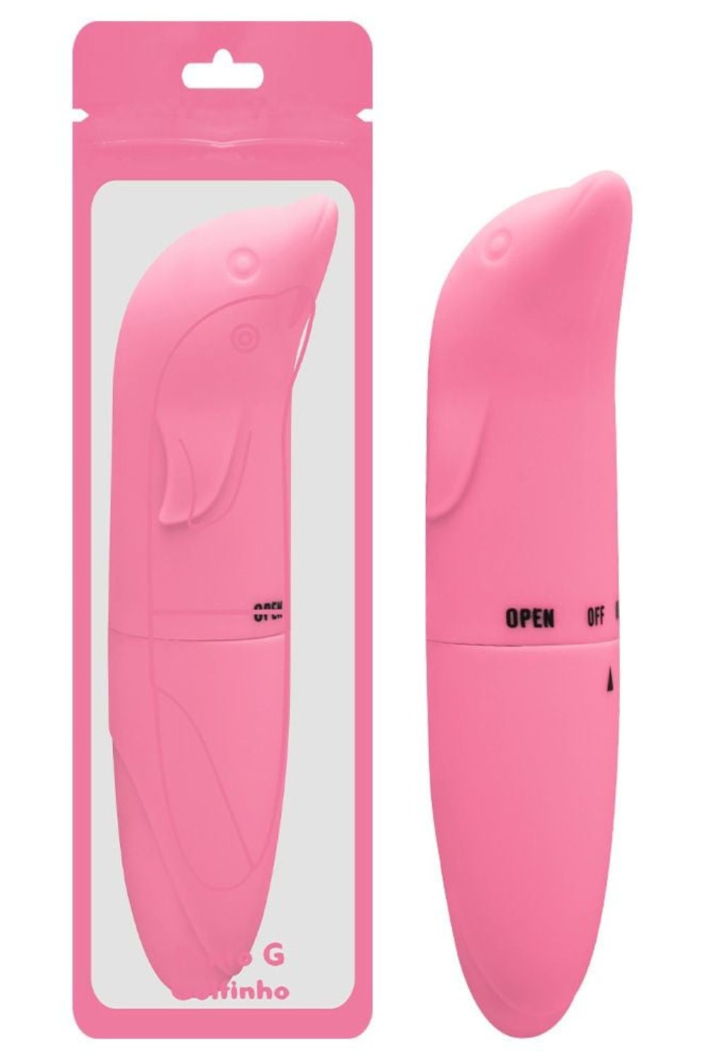 Vibrador formato Golfinho Toque Aveludado 2 Vibrador formato Golfinho Toque Aveludado - Imagem 2