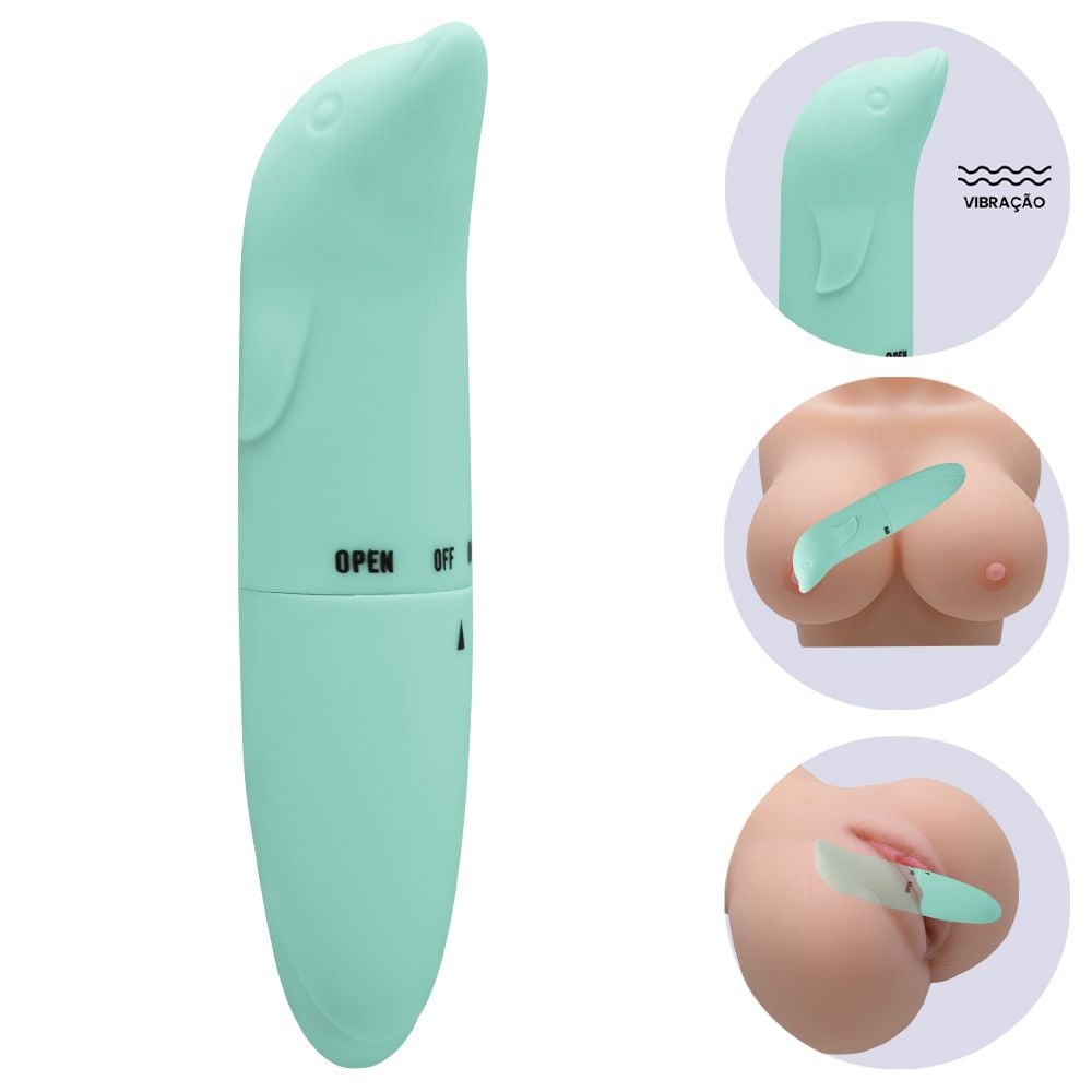 Vibrador formato Golfinho Toque Aveludado 13 Vibrador formato Golfinho Toque Aveludado - Imagem 13