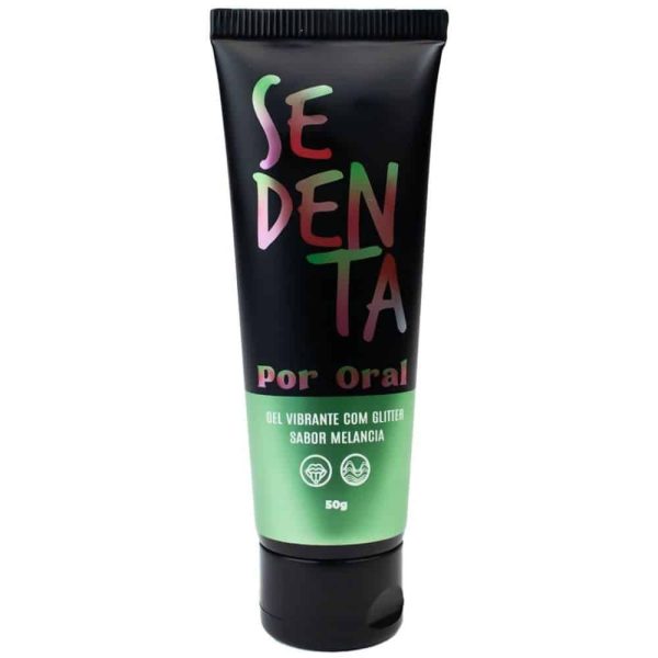 Sedenta Por Oral Gel Efeito Vibrante com Sabor Melancia e Glitter - Pepper Blend | 50g - Imagem 2