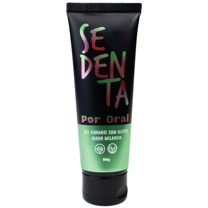 Sedenta Por Oral Gel Efeito Vibrante com Sabor Melancia e Glitter - Pepper Blend | 50g - Imagem 2