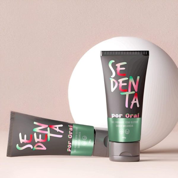 Sedenta Por Oral Gel Efeito Vibrante com Sabor Melancia e Glitter - Pepper Blend | 50g