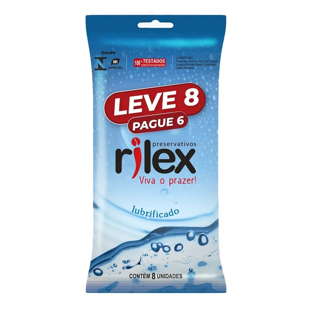 Preservativo Lubrificado Leve 8 Pague 6 Rilex 1 Preservativo Lubrificado Leve 8 Pague 6 Rilex