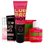 Kit Garganta Profunda de kiwi + Lubrificação Quente + Calda Candy kiss