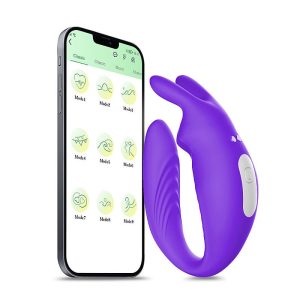 Hera - Vibrador para casal recarregável com app 9 modos vibração na cor Lilás