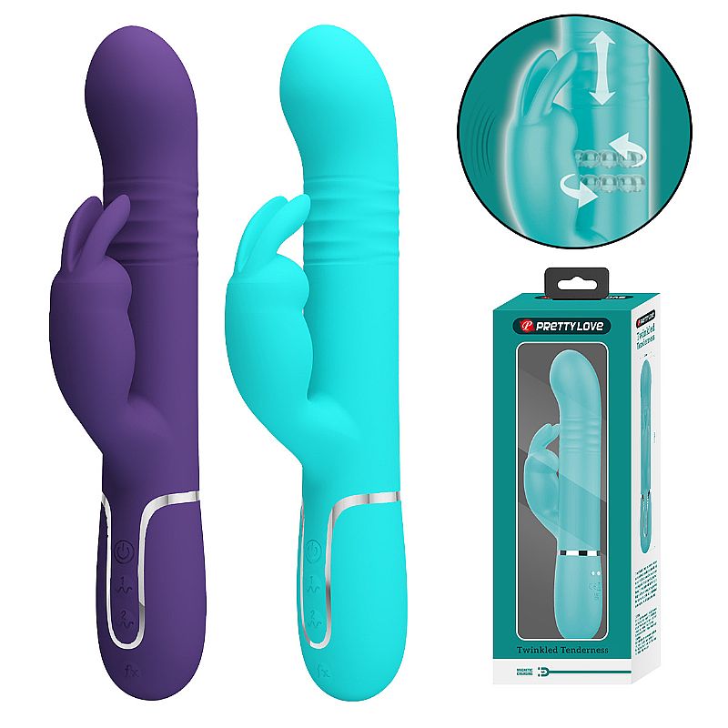 Vibrador de Ponto G e Clitóris Vai e vem Twinkled 2 - Pretty Love 1 Vibrador de Ponto G e Clitóris Vai e vem Twinkled 2 - Pretty Love