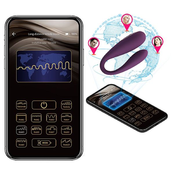 Vibrador de Casal August á Longa distância com APP - Pretty Love - Imagem 5