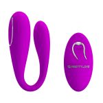 Vibrador para casal e estimulador Algernon Roxo - Pretty love