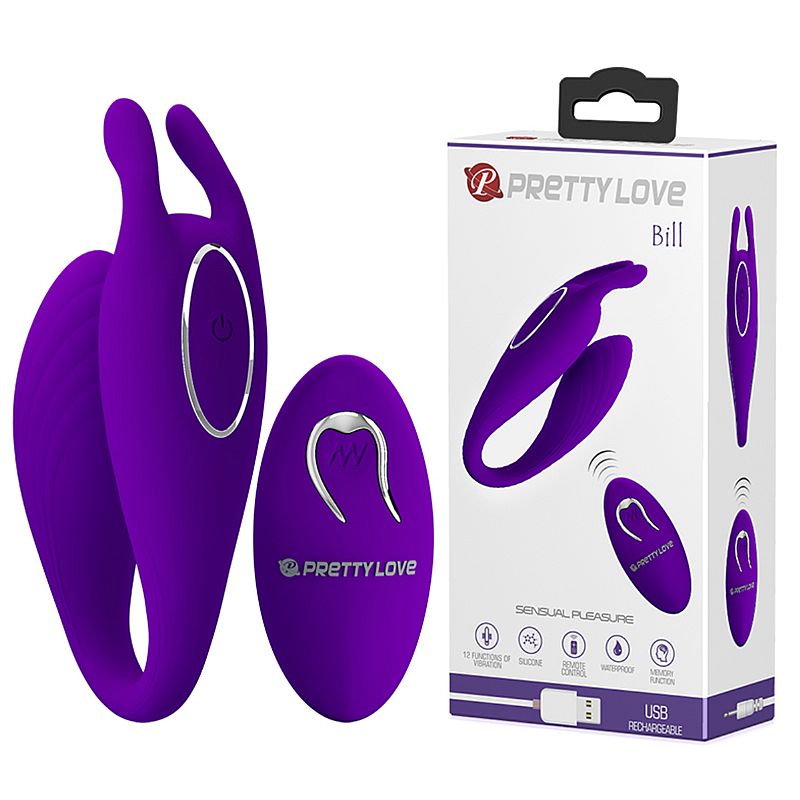 Pretty love bill - Vibrador para casal recarregável com 12 modos de vibrações e controle remoto sem fio 11 Pretty love bill - Vibrador para casal recarregável com 12 modos de vibrações e controle remoto sem fio - Imagem 11