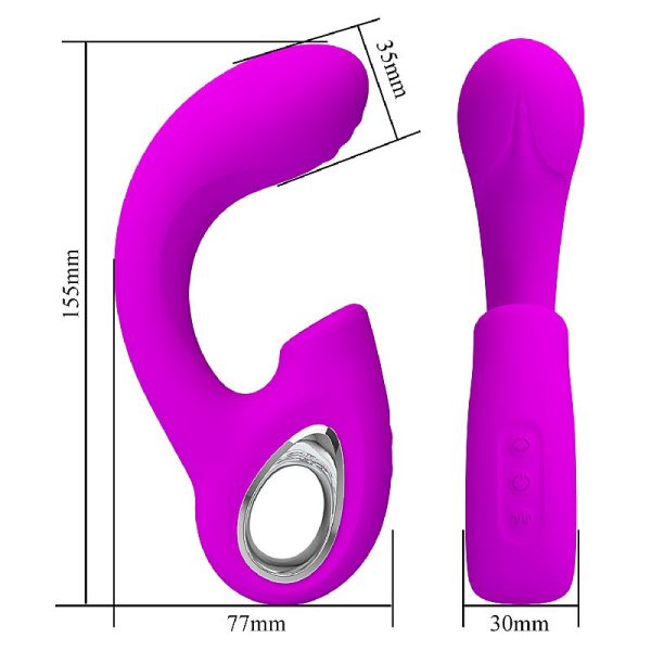 Vibrador de Ponto G e Clitóris com Tapping Sibel - Pretty Love - Imagem 7