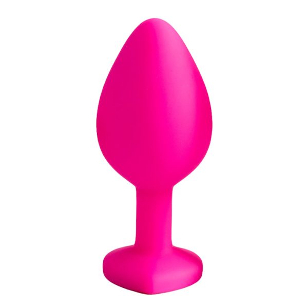 Plug Jóia em Silicone Vermelho com Base em Formato de Coração - Tamanho M - Imagem 16