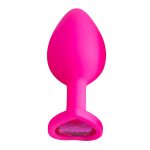Plug Jóia em Silicone Vermelho com Base em Formato de Coração - Tamanho G - Imagem 13