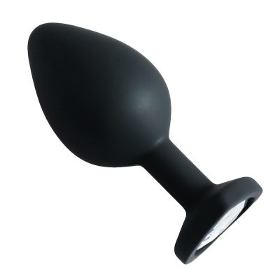 Plug Jóia em Silicone Vermelho com Base em Formato de Coração - Tamanho M 74 15352013589 pl006m preto 3