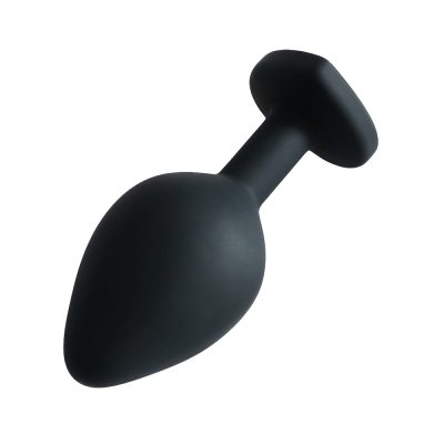 Plug Jóia em Silicone Vermelho com Base em Formato de Coração - Tamanho M 95 15352013590 pl006m preto 03 3