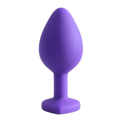 Plug Jóia em Silicone Vermelho com Base em Formato de Coração - Tamanho M 102 15352013599 pl006m roxo 01 2