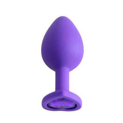 Plug Jóia em Silicone Vermelho com Base em Formato de Coração - Tamanho M 108 15352013600 pl006m roxo 02 2