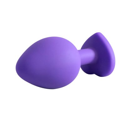 Plug Jóia em Silicone Vermelho com Base em Formato de Coração - Tamanho M 100 15352013603 pl006m roxo 04 2