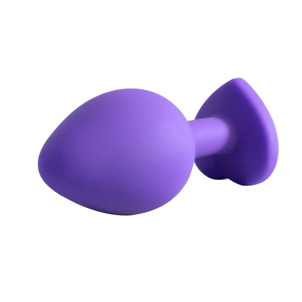 Plug Jóia em Silicone Vermelho com Base em Formato de Coração - Tamanho M - Imagem 37