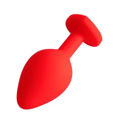 Plug Jóia em Silicone Vermelho com Base em Formato de Coração - Tamanho M 115 15352013614 pl006m vermelho 02 3