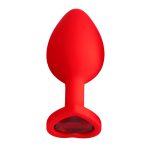 Plug Jóia em Silicone Vermelho com Base em Formato de Coração - Tamanho G - Imagem 30