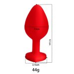 Plug Jóia em Silicone Vermelho com Base em Formato de Coração - Tamanho G - Imagem 32