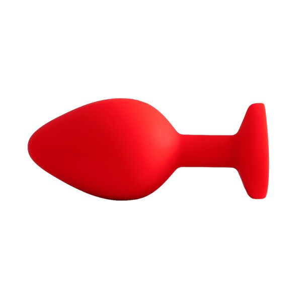 Plug Jóia em Silicone Vermelho com Base em Formato de Coração - Tamanho M - Imagem 61