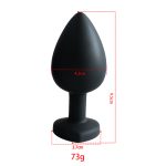 Plug Jóia em Silicone Vermelho com Base em Formato de Coração - Tamanho G - Imagem 37