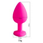 Plug Jóia em Silicone Vermelho com Base em Formato de Coração - Tamanho G - Imagem 38