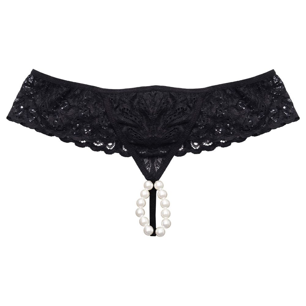 Fio Dental Tailandesa preta com Algema Pérolas 4 Fio Dental Tailandesa preta com Algema Pérolas - Imagem 4