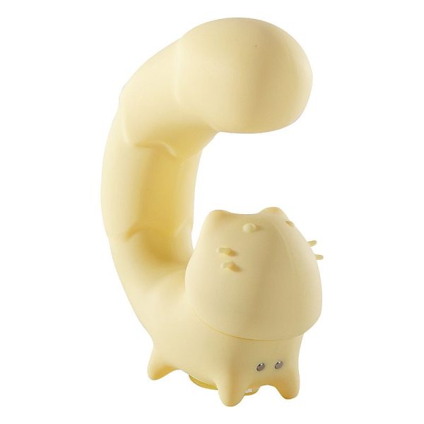 Vibrador de Ponto G - Formato de Gato Amarelo - Imagem 2