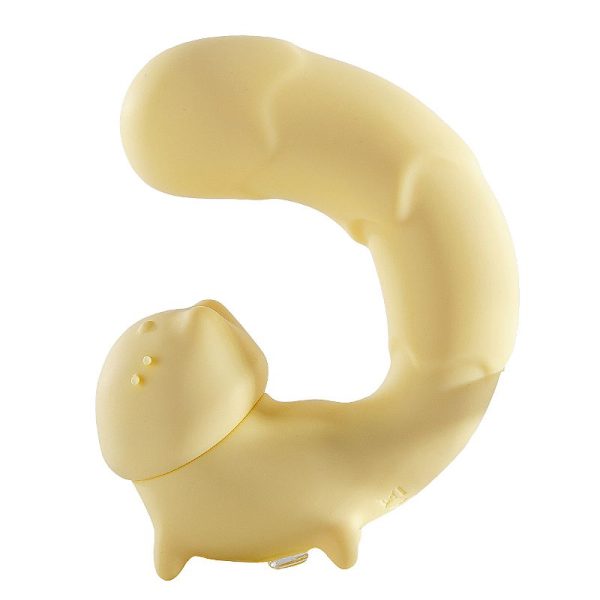 Vibrador de Ponto G - Formato de Gato Amarelo - Imagem 4