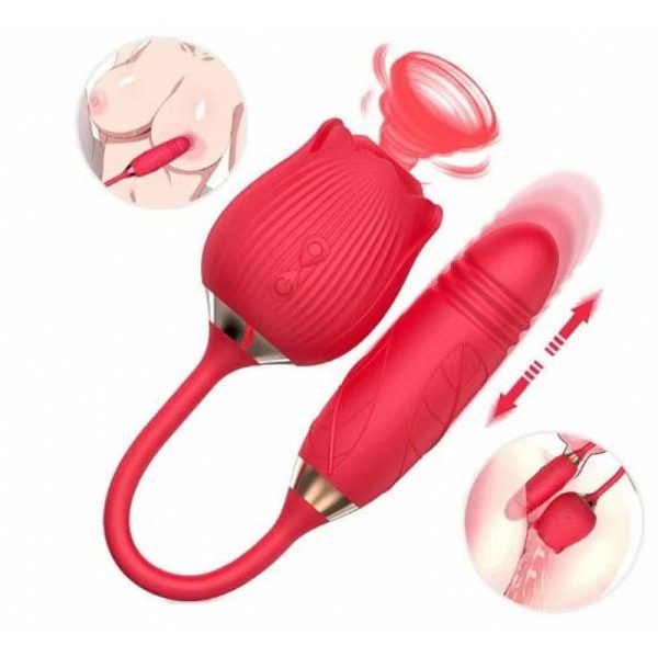 Sophie Vibrador Formato de Rosa com 10 Modos de Vibração, Vai e Vem e Pulsação - Imagem 5