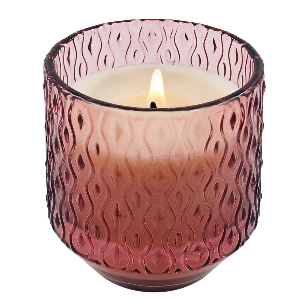 Vela Perfumada com Suporte em Vidro Gifthome Rosa 1 Vela Perfumada com Suporte em Vidro Gifthome Rosa