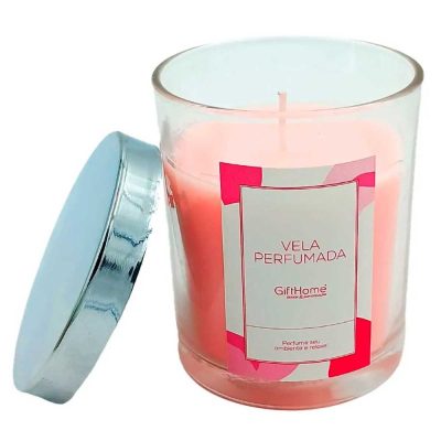 Vela Decorativa Aromática lichia e chá branco em Parafina rosa GiftHome 4 15354277768 vela decorativa aromatica lichia e cha branco em parafina rosa gifthome 02