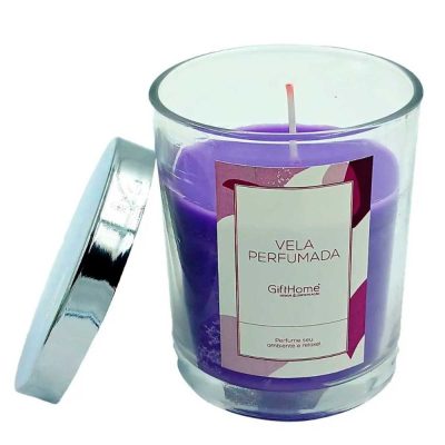 Vela Decorativa Aromática lichia e chá branco em Parafina roxo GiftHome 4 15354281511 vela decorativa aromatica lichia e cha branco em parafina roxo gifthome 02