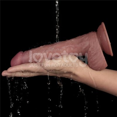 Pênis Dupla Densidade 23x4,3 cm Recarregável com 10 Modos de Vibração Vibrating Dual Density Power Cock - Lovetoy 31 15355565868 pe265 marrom 12