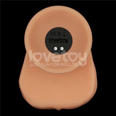 Pênis Realístico macio 28,3x6,8cm Recarregável com 10 Modos de Vibração Vibrating Power Basics Cock - Lovetoy 18 15355836716 pe261 bege 05