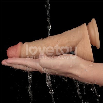 Pênis ultra Realístico 20x4,5 cm Recarregável com 10 Modos de Vibração Vibrating Power Basics Cock - Lovetoy 27 15355886828 pe256 bege 11