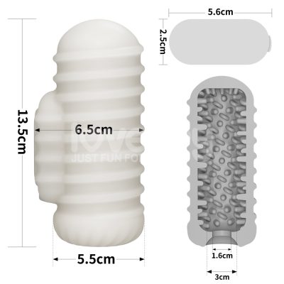 Masturbador masculino com vibrador com vibrador de dupla finalidade Knights Ring Vibrating Dual Purpose Sleeve-Wave 30 15355905400 ma216 branco 02