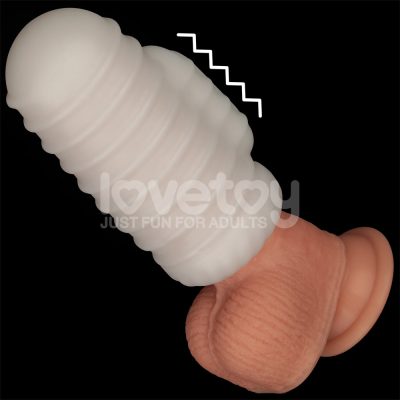 Masturbador masculino com vibrador com vibrador de dupla finalidade Knights Ring Vibrating Dual Purpose Sleeve-Wave 32 15355905420 ma216 branco 10