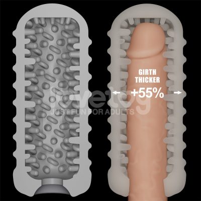 Masturbador masculino com vibrador com vibrador de dupla finalidade Knights Ring Vibrating Dual Purpose Sleeve-Wave 38 15355905453 ma216 branco 09
