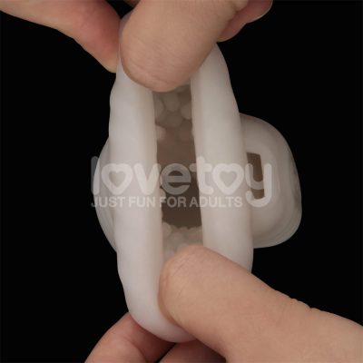 Masturbador masculino com vibrador com vibrador de dupla finalidade Knights Ring Vibrating Dual Purpose Sleeve-Wave 42 15355905662 ma216 branco 18