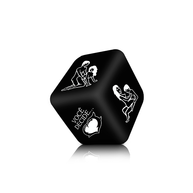 Dado erótico Posições Hétero com 1 Unidade Preto 1 Dado erótico Posições Hétero